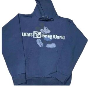 ✨ Vintage Disneyland Hoodie | Mickey Mouse | Women’s Small | Navy Blue ✨